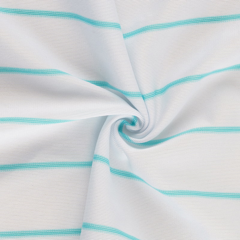 Blue Striped Warp Knit Fabric